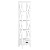 vidaXL Boekenkast met 1 lade 40x30x170 cm MDF wit