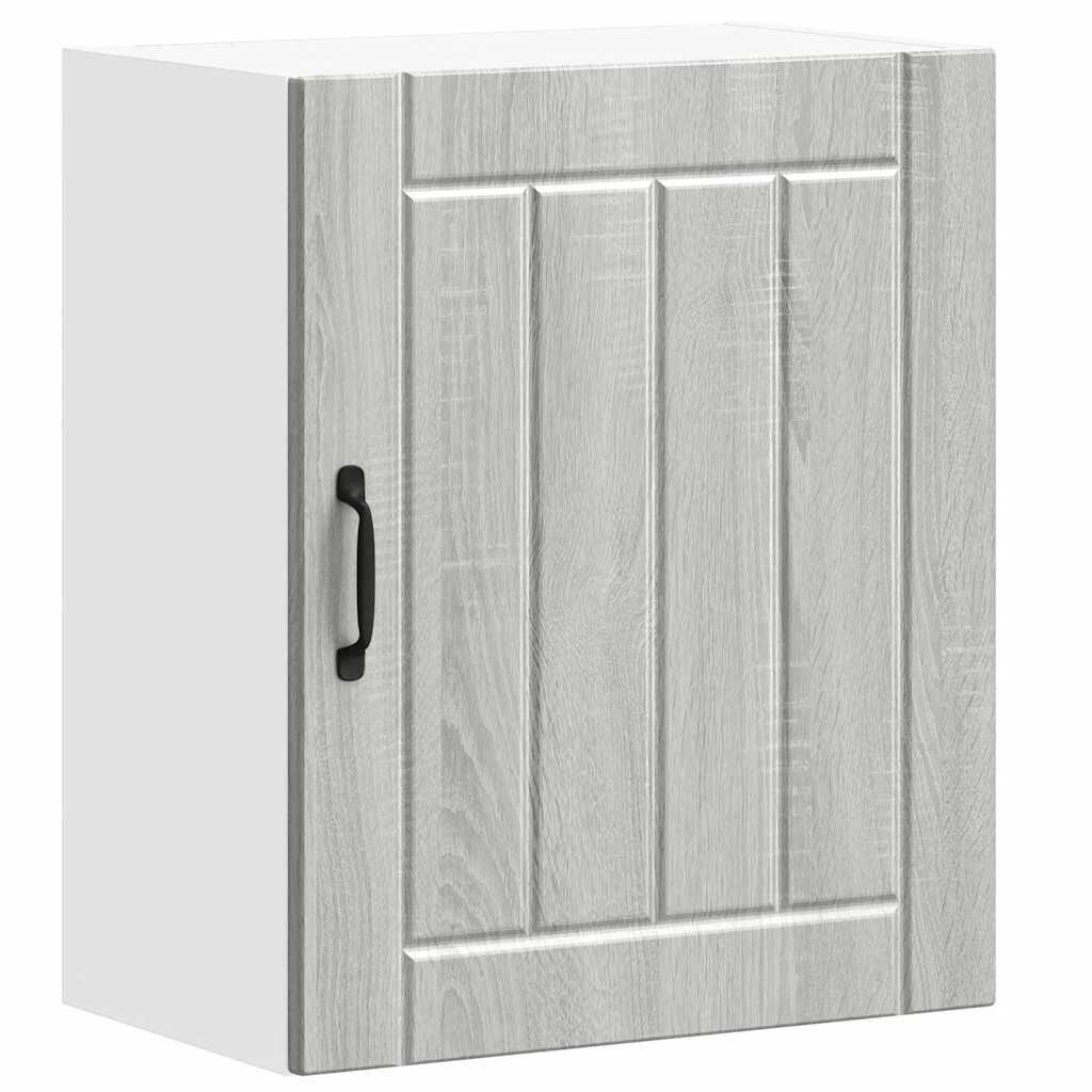 vidaXL Wandkast hangend 60x31x60 cm glas en bewerkt hout gerookt eiken vidaXL Wandkast hangend 60x31x60 cm glas en bewerkt hout gerookt eiken
