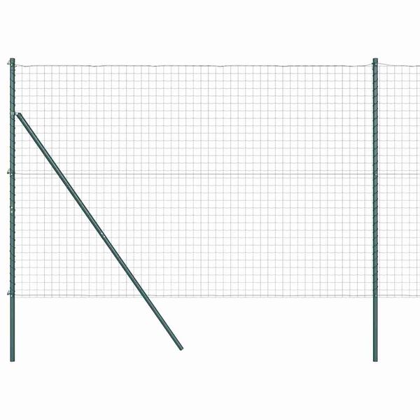 vidaXL Hek met Paal Groen 1,6 x 10 m Staal en PVC