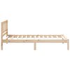 vidaXL Bedframe met hoofdeinde Bruin 90 x 190 cm Massief grenenhout