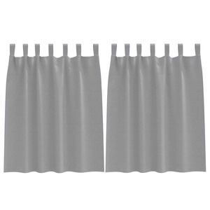 vidaXL Zwart-out Gordijnen met Ringen 2 pcs Lichtgrijs 140 x 140 cm