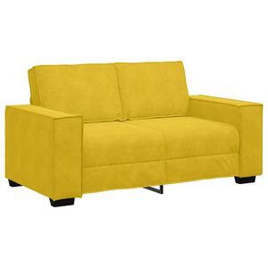 vidaXL Tweezitsbank 160x78x84 cm fluweel geel