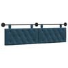 vidaXL Hangend hoofdbord Met LED-verlichting Blauw Fluweel