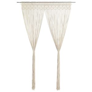 vidaXL Gordijn macram&eacute; 140x240 cm katoen