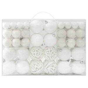 vidaXL 100-delige Kerstballenset wit