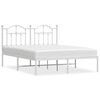 vidaXL Bedframe met hoofdbord metaal wit 140x200 cm