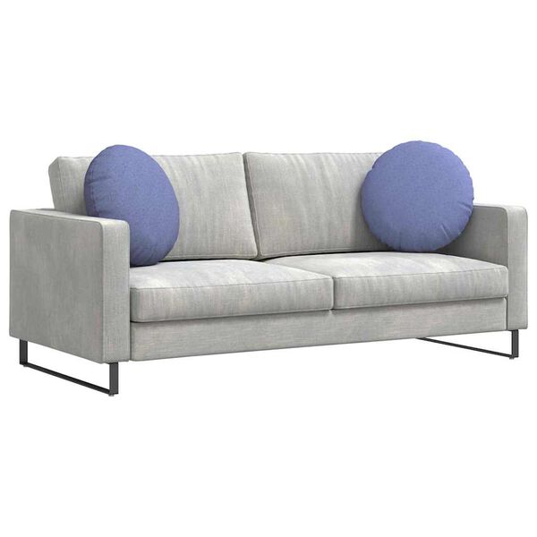 vidaXL Zitkussens 2 pcs Jeans Blauw Ø50 x 19 cm Stof