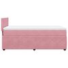 vidaXL Boxspring met matras fluweel roze 90x200 cm