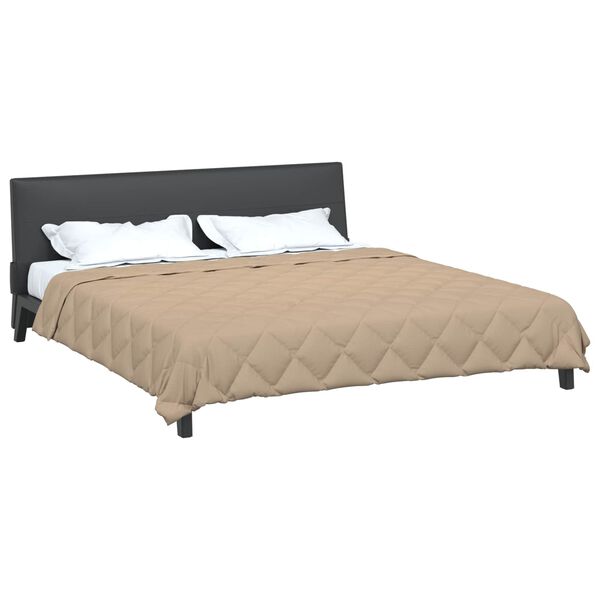 vidaXL Zomerdekbed Taupe 200 x 200 cm Microfiber