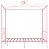 vidaXL Hemelbedframe metaal roze 140x200 cm