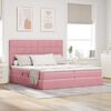 vidaXL Opslag bed met matras met hoofdeinde Roze 180 x 200 cm Fluweel