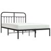vidaXL Bedframe met hoofdbord metaal zwart 135x190 cm