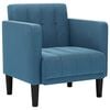 vidaXL Fauteuil met armleuningen Blauw 53 cm Fluweel