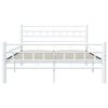 vidaXL Bedframe metaal wit 140x200 cm