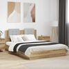 vidaXL Bedframe met Hoofdeinde Artisan Eiken 160 x 200 cm Bewerkt hout
