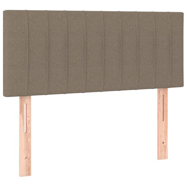 vidaXL Hoofdbord LED 100x5x78/88 cm stof taupe