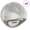 vidaXL Luchtventilatie roosters 8 pcs Zilver 200 mm Roestvrij staal
