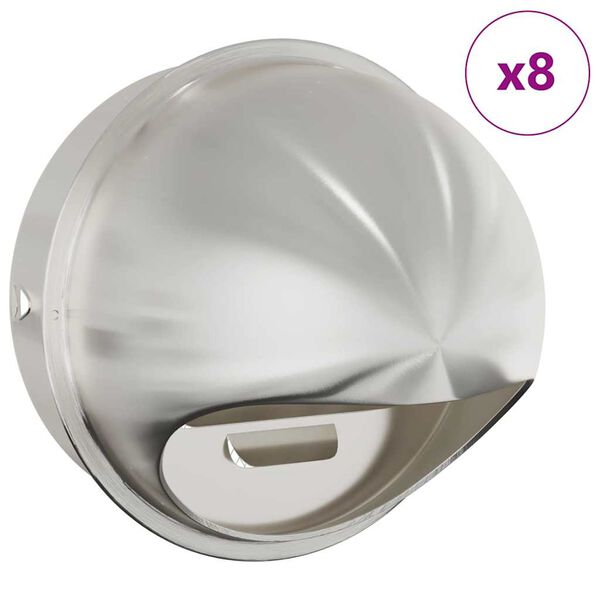 vidaXL Luchtventilatie roosters 8 pcs Zilver 200 mm Roestvrij staal