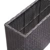vidaXL Plantenbak verhoogd met 2 potten 90x20x40 cm poly rattan zwart