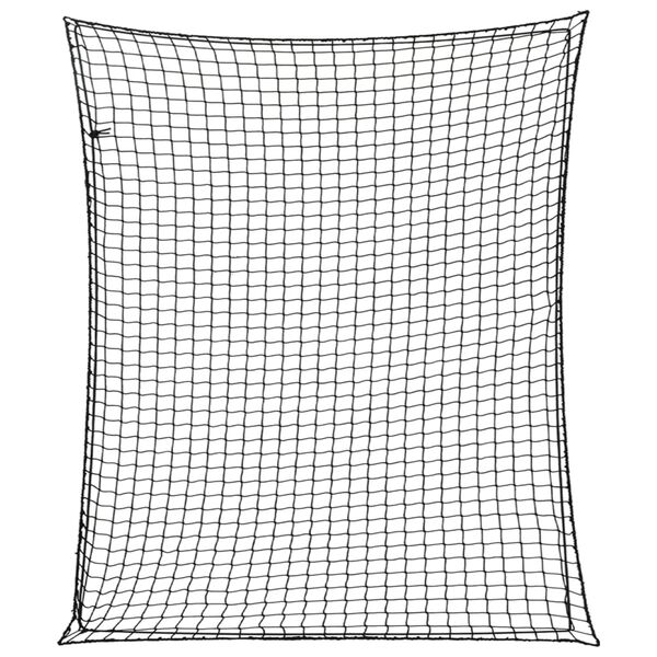 vidaXL Aanhangwagennet elastisch touw 3,5x3 m polypropeen zwart