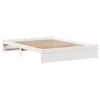 vidaXL Bedframe zonder matras massief grenenhout wit 135x190 cm