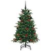 vidaXL Kunstkerstboom Groen 150 cm PVC en Metaal en Plastic