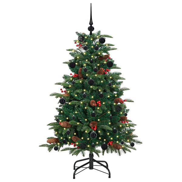 vidaXL Kunstkerstboom Groen 150 cm PVC en Metaal en Plastic