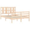 vidaXL Bedframe met hoofdbord massief hout 140x190 cm