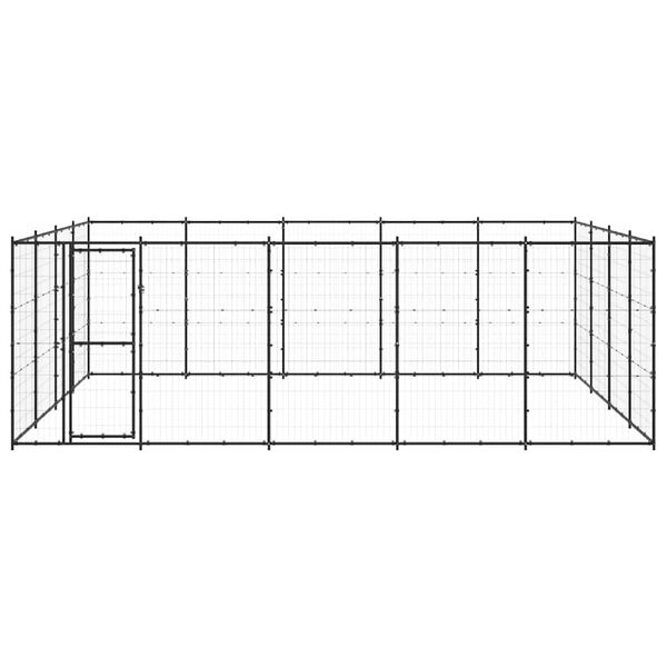 vidaXL Hondenkennel 24,2 m&sup2; staal