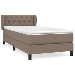 vidaXL Boxspring met matras stof taupe 80x200 cm