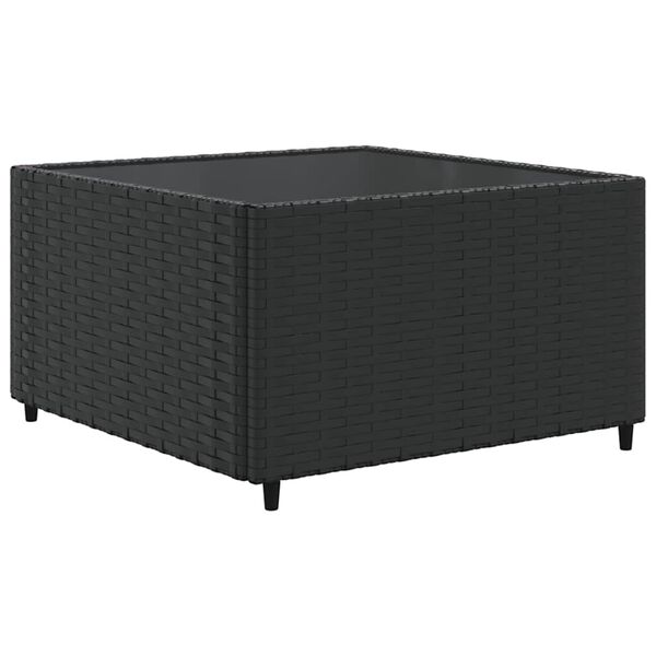 vidaXL 6-delige Loungeset met kussens poly rattan zwart