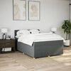 vidaXL Boxspring met matras stof donkergrijs 140x190 cm