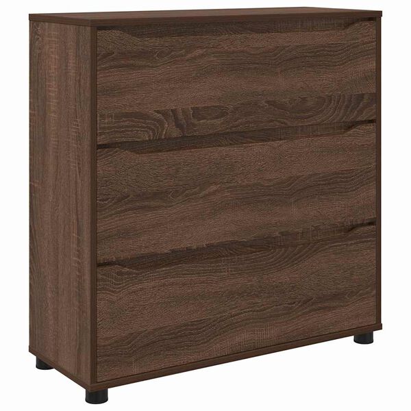 vidaXL Opbergkast Bruin Eiken 80 x 31 x 81 cm Bewerkt hout