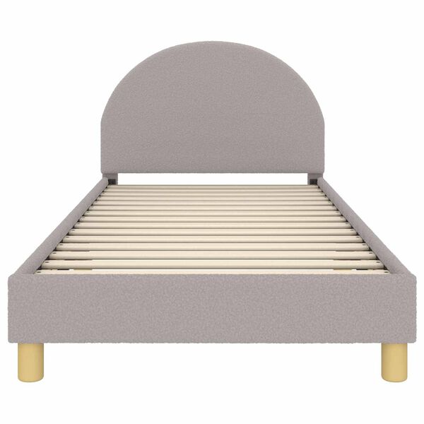 vidaXL Bedframe voor kinderen met hoofdbord Lichtgrijs 90 x 200 cm