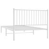 vidaXL Bedframe met hoofdbord metaal wit 107x203 cm