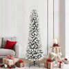 vidaXL Kunstkerstboom met 300 LED Wit 210 cm PVC en Metaal en Plastic