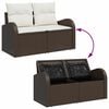 vidaXL Tuin Sofa Set met kussen met opslag 8 pcs Bruin Poly riet