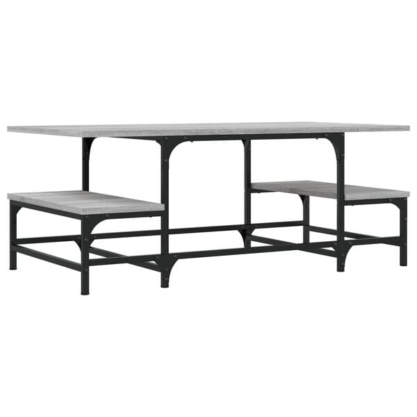 vidaXL Salontafel 100x50,5x40 cm bewerkt hout grijs sonoma