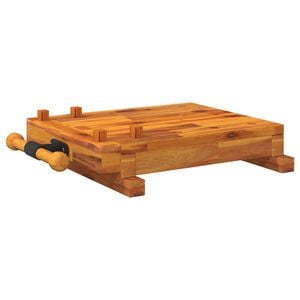 vidaXL Tafelwerkbank met bankschroef 52x44x9,5 cm massief acaciahout