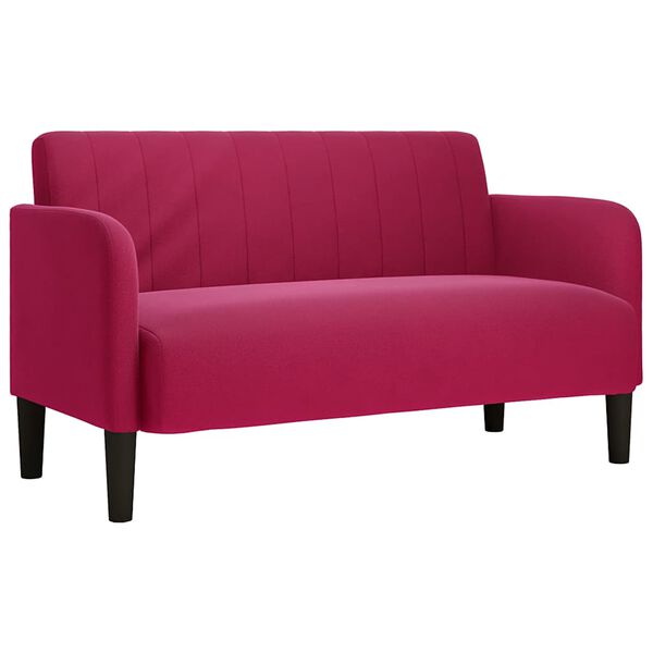 vidaXL Loveseat bank 109 cm fluweel wijnrood