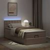 vidaXL Ottoman bed met matrassen en LED's 90x190cm kunstleer