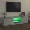 vidaXL Tv-meubel met LED-verlichting 140x40x36 cm betongrijs
