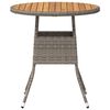 vidaXL Dinertafel Grijs en Acacia 70 x 70 x 73 cm Massief Acaciahout