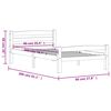 vidaXL Bedframe massief grenenhout wit 90x200 cm
