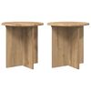 vidaXL Plantenstandaard 2 st Artisanaal eiken 40 x 40 x 40 cm