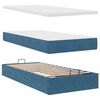vidaXL Ottoman bed met matrassen 200x200cm fluweel donkerblauw