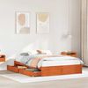 vidaXL Bedframe met lade met opslag 3 pcs Wasbruin Massief Vurenhout