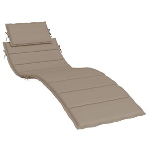 vidaXL Ligbedkussen 186x58x4 cm oxford stof taupe