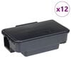 vidaXL Muizenvallen 12 st 22x12,5x7,5 cm zwart