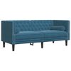 vidaXL 2-delige Loungeset Chesterfield met bolsters fluweel blauw